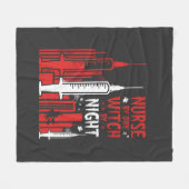 Krankenschwester-Hexen-Halloween-Skyline-Design_1 Fleecedecke (Vorderseite (Horizontal))
