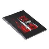Krankenschwester-Hexen-Halloween-Skyline-Design_1 Notizblock (Rechte Seite)
