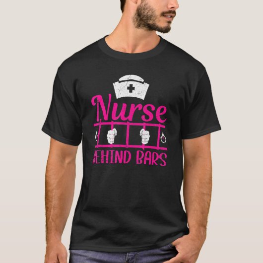 Krankenschwester hinter Bars: Korrigierte Krankenv T-Shirt (Vorderseite)
