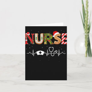 Krankenschwester Hut Herzschlag Weihnachten Santa Karte