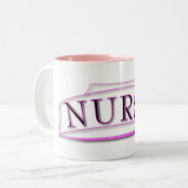 KRANKENSCHWESTER-HUT-TASSE ZWEIFARBIGE TASSE (Vorderseite Links)