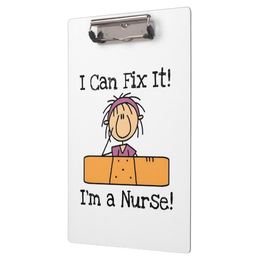 Krankenschwester I kann es regeln Klemmbrett (Links)