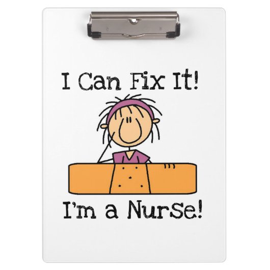 Krankenschwester I kann es regeln Klemmbrett (Vorderseite)