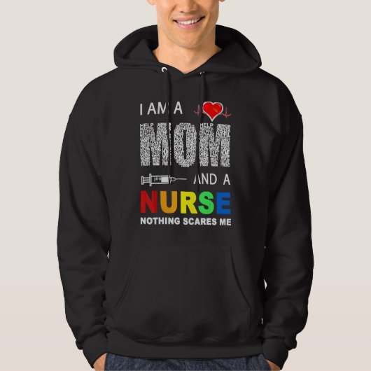 Krankenschwester Ich bin eine Mama und Krankenschw Hoodie (Vorderseite)
