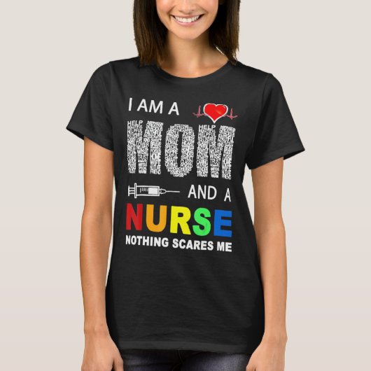 Krankenschwester Ich bin eine Mama und Krankenschw T-Shirt (Vorderseite)