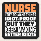 Krankenschwester Ich versuche, Dinge zu nähren, Lu Rechteckiger Pappuntersetzer (Vorderseite)