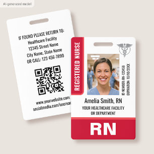 Krankenschwester-ID-Ausweis-Foto-Logo-RN-Mitarbeit Ausweis