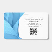 Krankenschwester-ID-Ausweis-Foto-QR-Code Modern Bl Ausweis (Rückseite)