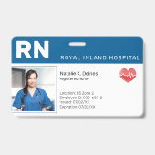 Krankenschwester-ID-Ausweis-Foto-QR-Code Modern Bl Ausweis (Vorderseite)