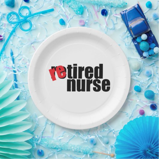 Krankenschwester im Ruhestand, einfach 9" Papierpl Pappteller (Party)
