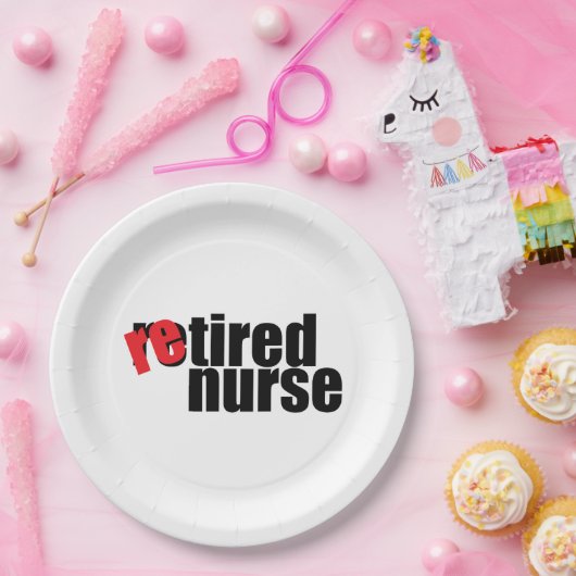 Krankenschwester im Ruhestand, einfach 9" Papierpl Pappteller (Party)
