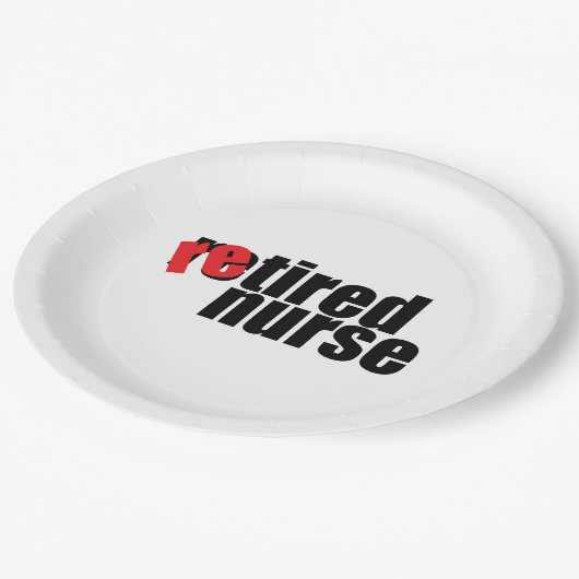 Krankenschwester im Ruhestand, einfach 9" Papierpl Pappteller (Schrägansicht)