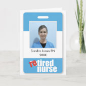 Krankenschwester im Ruhestand personalisiertes Fot Karte (Vorderseite)