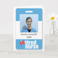 Krankenschwester im Ruhestand personalisiertes Fot