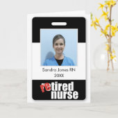 Krankenschwester im Ruhestand personalisiertes Fot Karte (Gelbe Blume)