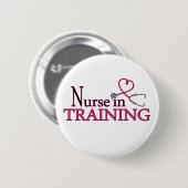 Krankenschwester im Training - Rosa Button (Vorne & Hinten)