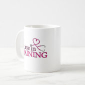 Krankenschwester im Training - Rosa Kaffeetasse (Vorderseite Links)