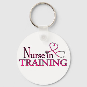 Krankenschwester im Training - Rosa Schlüsselanhänger