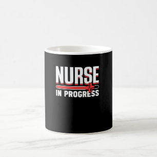Krankenschwester im Werden Doktorand Krankenpflege Kaffeetasse