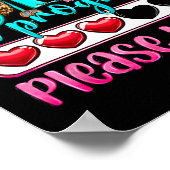 Krankenschwester in Arbeit Bitte warten Krankenpfl Poster (Ecke)