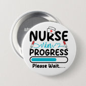 Krankenschwester in Ausbildung Lade Runde Schaltfl Button (Vorne & Hinten)