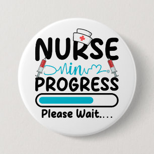 Krankenschwester in Ausbildung Lade Runde Schaltfl Button