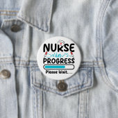Krankenschwester in Ausbildung Lade Runde Schaltfl Button (Beispiel)