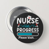 Krankenschwester in Ausbildung Lade Runde Schaltfl Button (Vorne & Hinten)