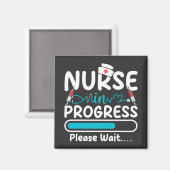 Krankenschwester in Ausbildung Ladequadratmagnet Magnet (Vorderseite/Rückseite)