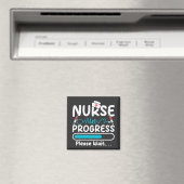 Krankenschwester in Ausbildung Ladequadratmagnet Magnet (In Situ (Geschirrspüler))