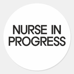 Krankenschwester in Ausbildung Runder Aufkleber