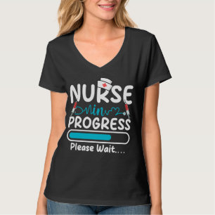 Krankenschwester in Bearbeitung Frauen V-Ausschnit T-Shirt