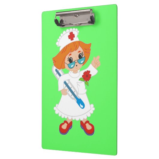 Krankenschwester in der Uniform Klemmbrett (Links)