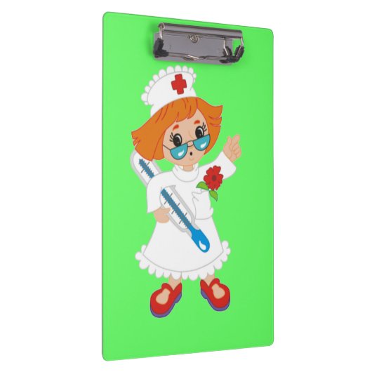 Krankenschwester in der Uniform Klemmbrett (Rechts)