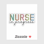 Krankenschwester in der ZukunftGeparden drucken Ge Aufkleber (Blatt)