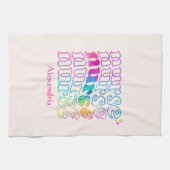 "Krankenschwester" in eleganten Regenbogenfarben Geschirrtuch (Horizontal)