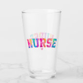 "Krankenschwester" in eleganten Regenbogenfarben | Glas (Rückseite)