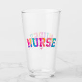 "Krankenschwester" in eleganten Regenbogenfarben | Glas (Vorderseite)