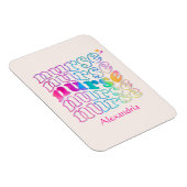 "Krankenschwester" in eleganten Regenbogenfarben Magnet (Rechte Seite)