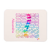"Krankenschwester" in eleganten Regenbogenfarben Magnet (Horizontal)