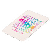 "Krankenschwester" in eleganten Regenbogenfarben Magnet (Linke Seite)