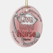 Krankenschwester in lebender Liebe Keramik Ornament (Rechts)