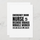 Krankenschwester in Notunterkünften, weil Wunder-A Ankündigung (Vorne/Hinten)