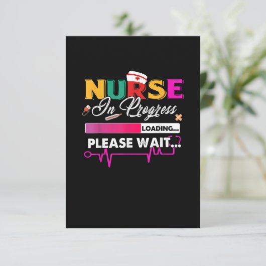 Krankenschwester in Progress Kindergärtnerschule b Begleitkarte (Stehend Vorderseite)