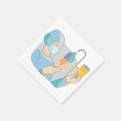 Krankenschwester in Scrubs Paper Napkins Serviette (Ecke)