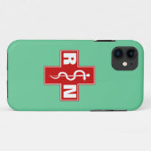 Krankenschwester-Initialen Case-Mate iPhone Hülle (Rückseite (Horizontal))