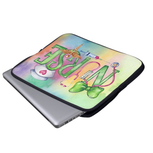 Krankenschwester, Inspiriert, heile den Laptop-Sie Laptopschutzhülle (Vorne Knopf)