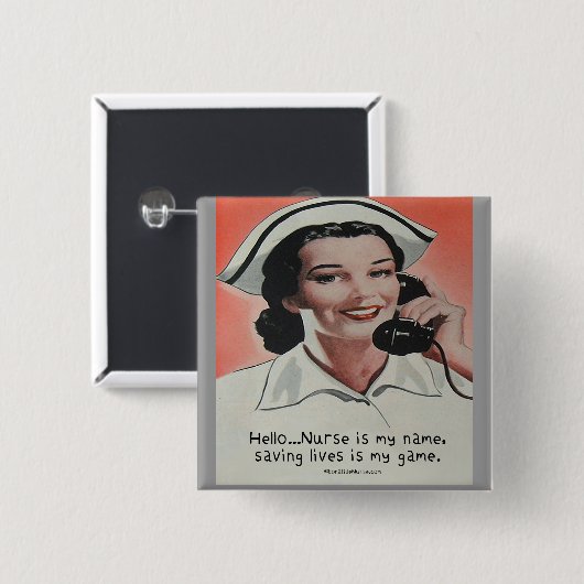 Krankenschwester ist mein Name Button (Vorne & Hinten)