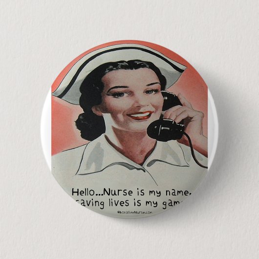 Krankenschwester ist mein Name Button (Vorderseite)