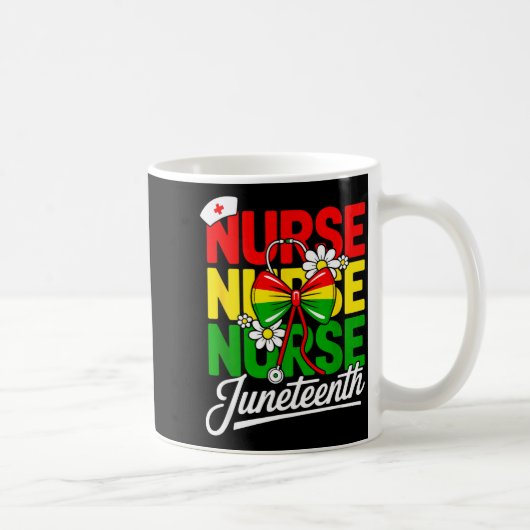 Krankenschwester Juneteenth schwarze Rn Pride Gesu Kaffeetasse (Rechts)